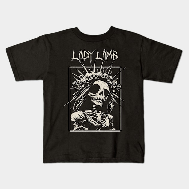 lady lamb spooky bride Kids T-Shirt by hex pixel